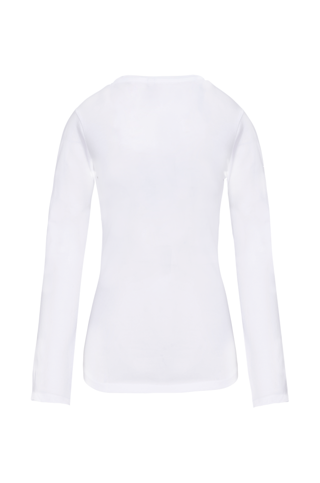 T-shirt col rond manches longues femme