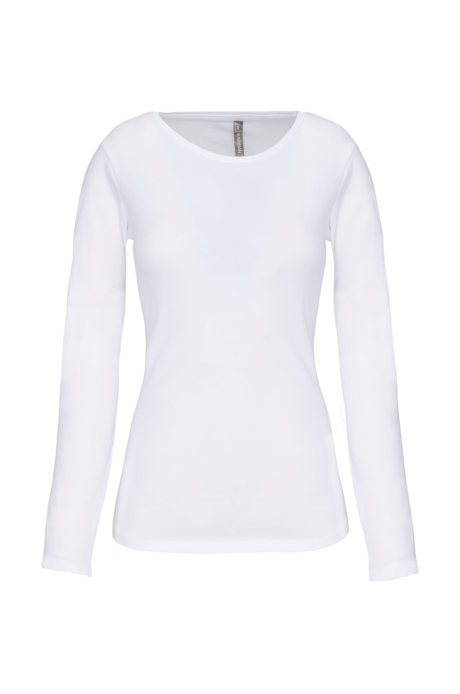 T-shirt col rond manches longues femme