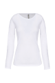 T-shirt col rond manches longues femme