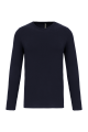 T-shirt col rond manches longues homme personnalisable navy