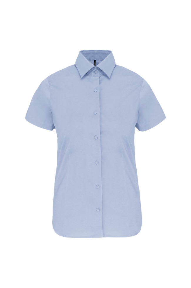 Chemise coton / élasthanne manches courtes femme personnalisable