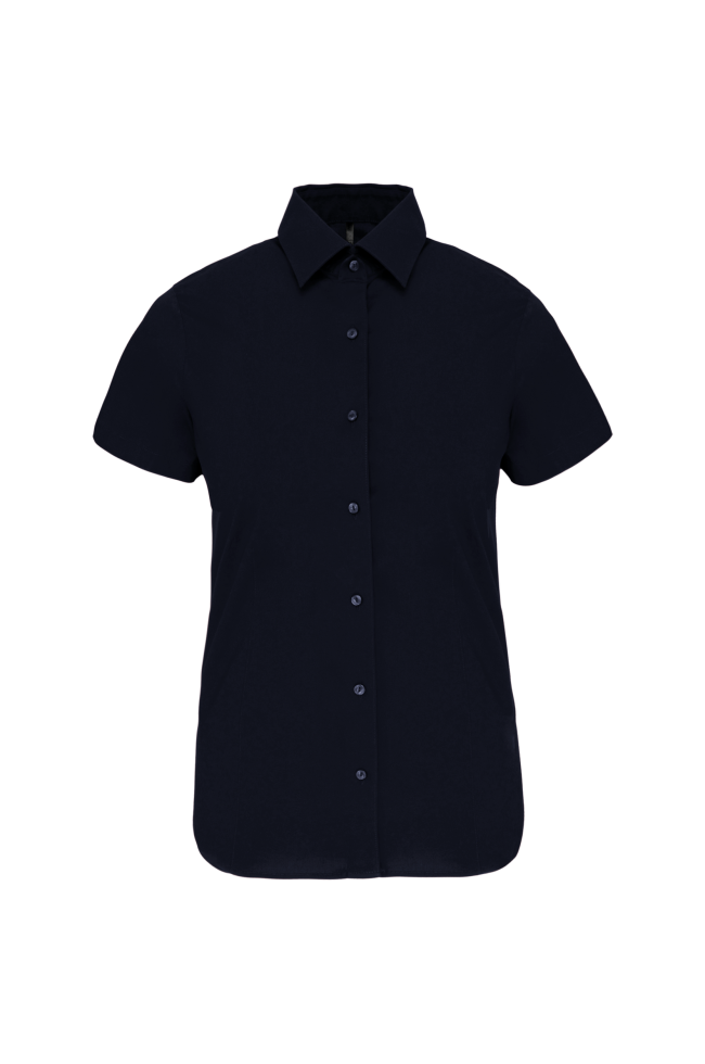 Chemise coton / élasthanne manches courtes femme personnalisable