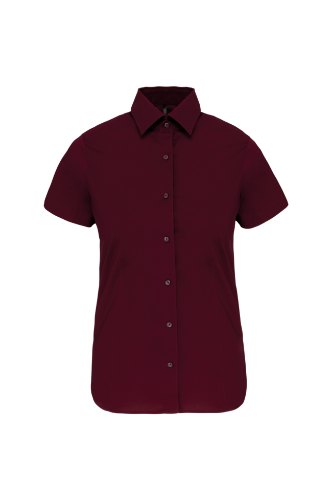 Chemise coton / élasthanne manches courtes femme personnalisable
