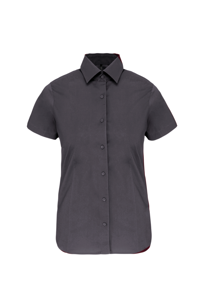 Chemise coton / élasthanne manches courtes femme personnalisable