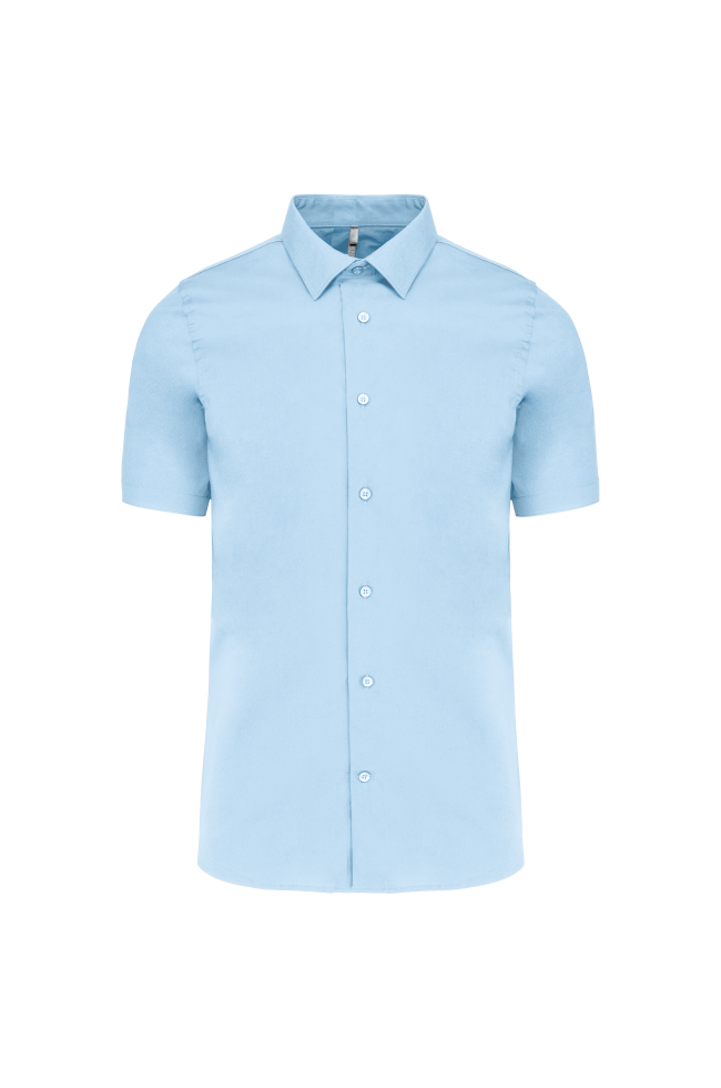 Chemise coton / élasthanne manches courtes