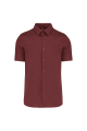 Chemise coton / élasthanne manches courtes