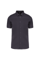 Chemise coton / élasthanne manches courtes