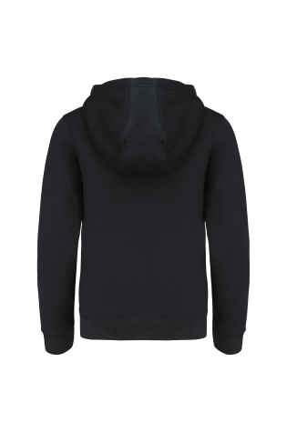 Sweat-shirt capuche zippé enfant noir