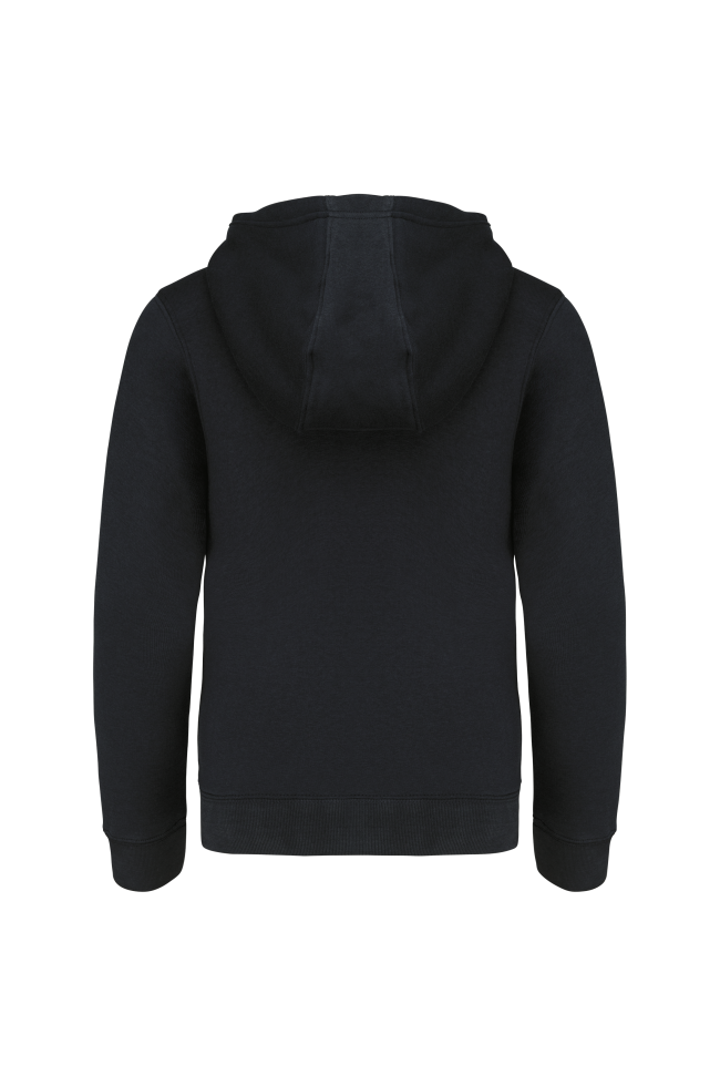 Sweat-shirt capuche zippé enfant noir