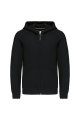 Sweat-shirt capuche zippé enfant noir