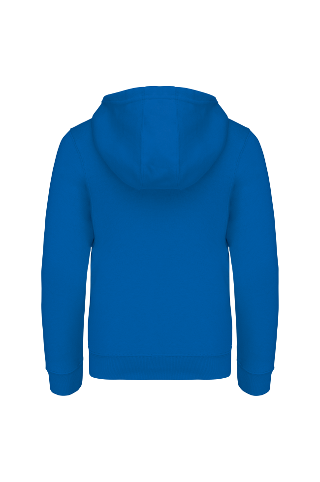 Sweat-shirt capuche zippé enfant bleu
