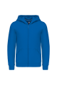 Sweat-shirt capuche zippé enfant personnalisable bleu
