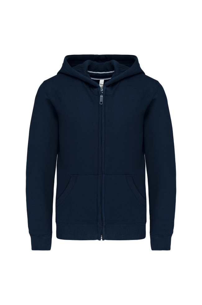 Sweat-shirt capuche zippé enfant navy