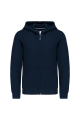 Sweat-shirt capuche zippé enfant navy