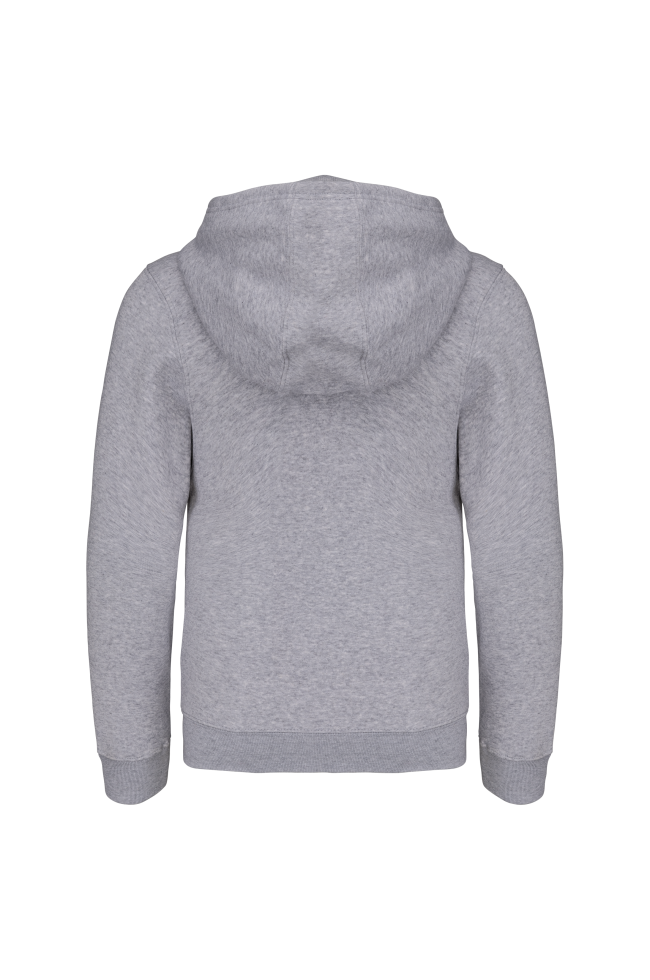 Sweat-shirt capuche zippé enfant gris