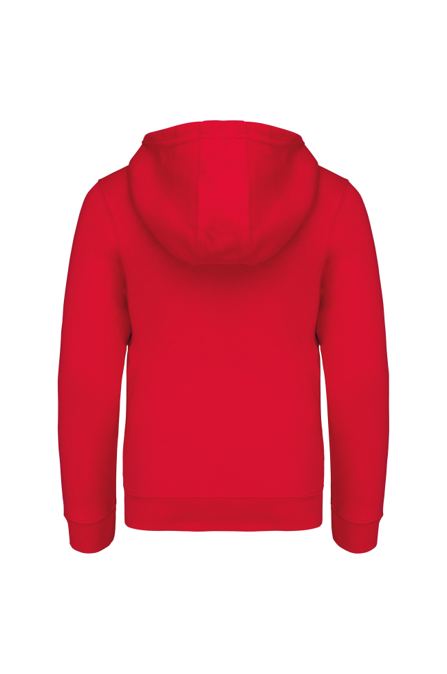 Sweat-shirt capuche zippé enfant rouge