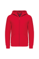 Sweat-shirt capuche zippé enfant personnalisable rouge