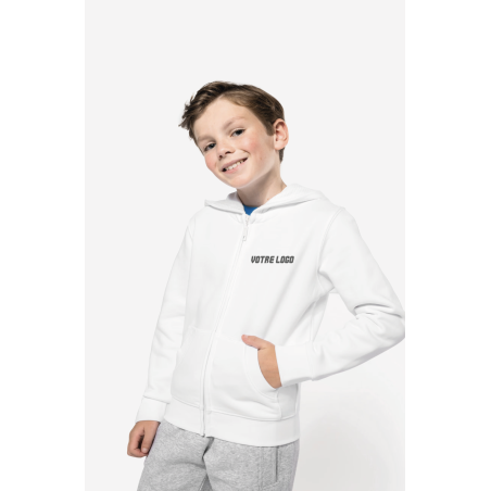 Sweat-shirt capuche zippé enfant personnalisable