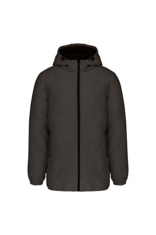 Parka à capuche Homme Recyclée gris anthracite