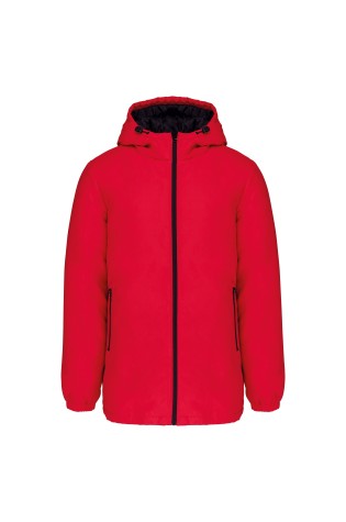 Parka à capuche Homme Recyclée rouge