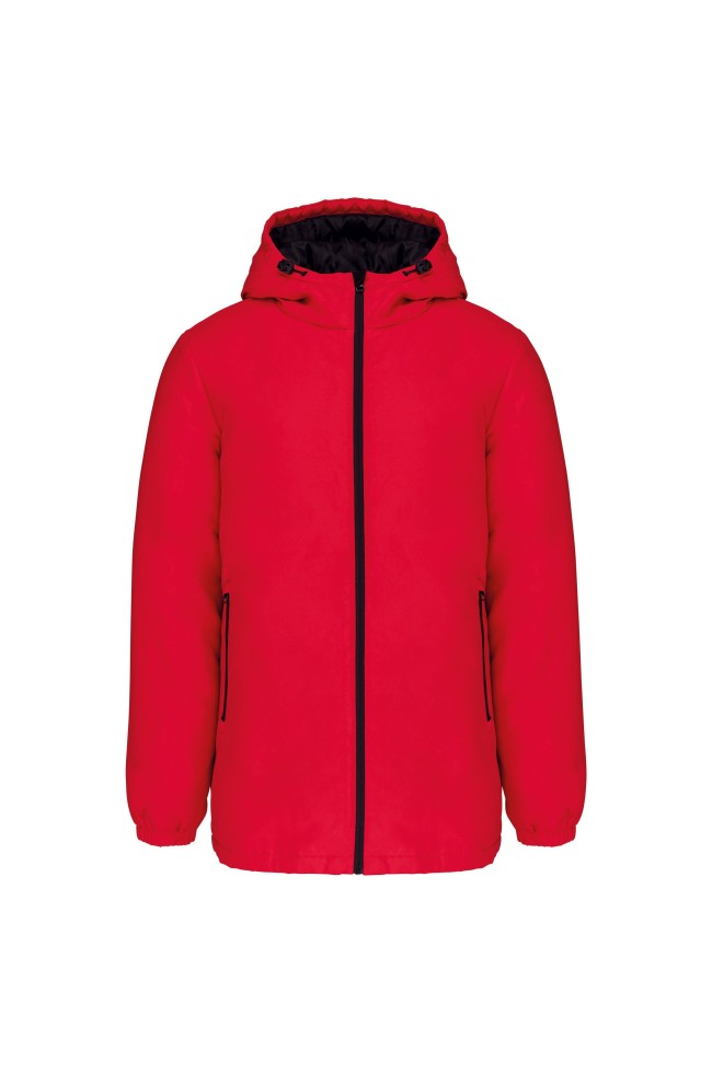 Parka à capuche Homme Recyclée rouge