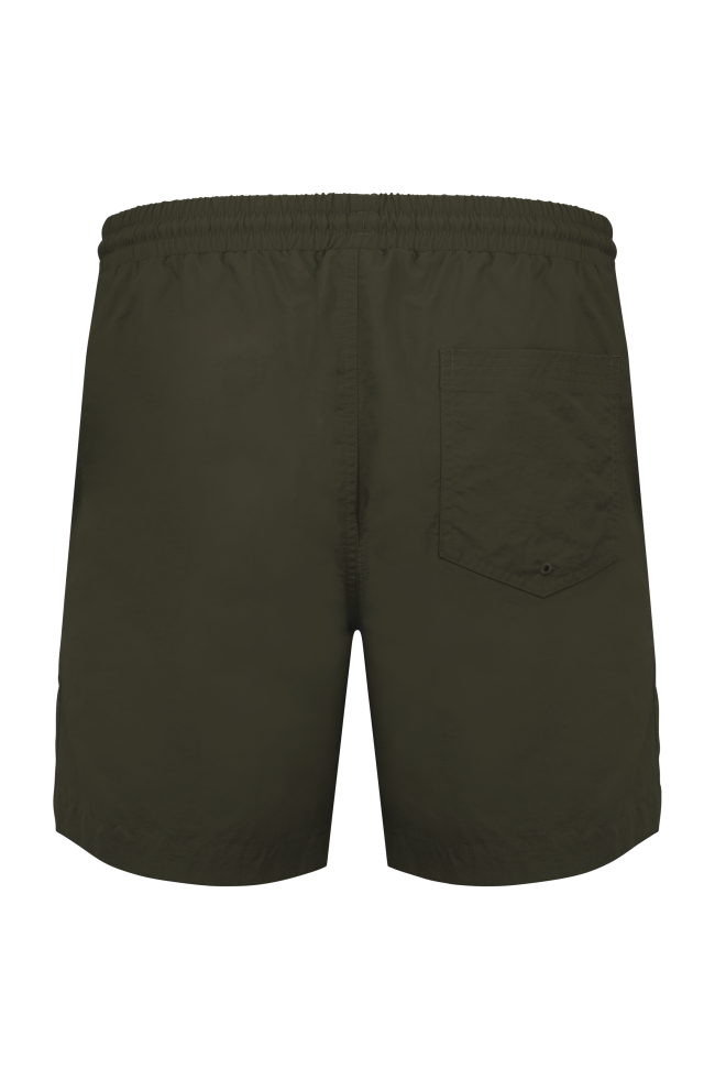 Short de bain écoresponsable kaki