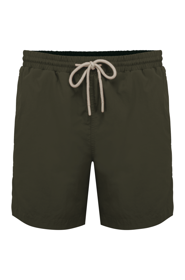 Short de bain écoresponsable homme kaki