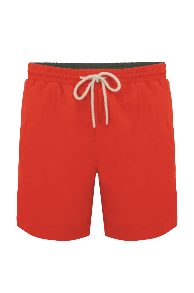 Short de bain écoresponsable orange