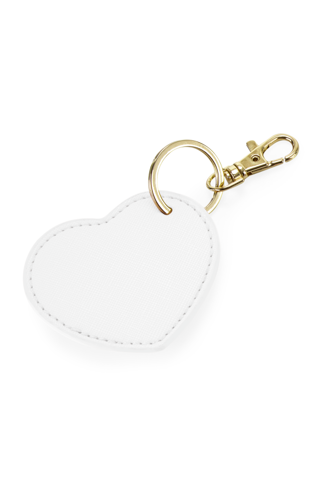 Porte-clés coeur blanc