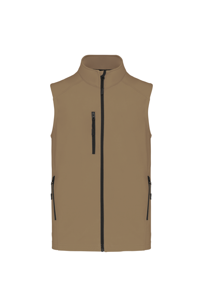 Bodywarmer softshell sans manches homme personnalisable