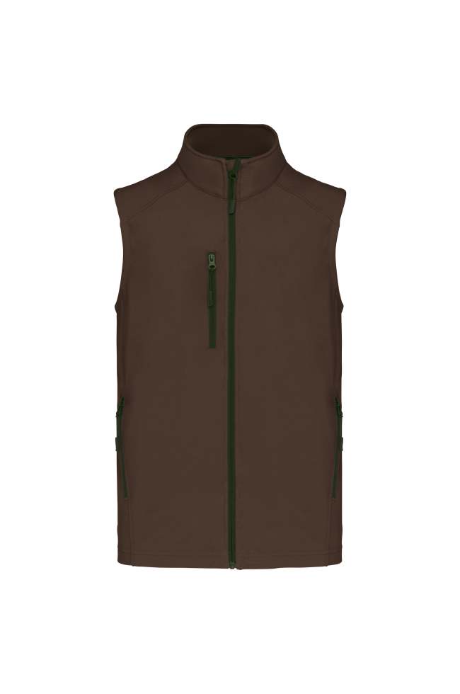 Bodywarmer softshell sans manches homme personnalisable