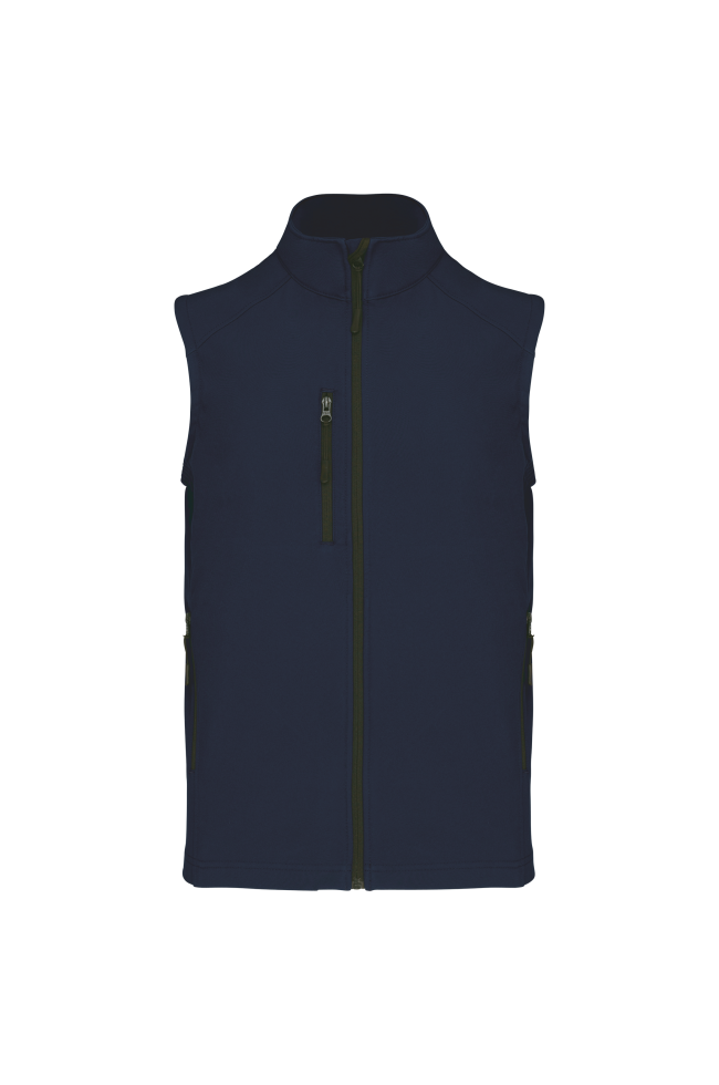 Bodywarmer softshell sans manches homme personnalisable