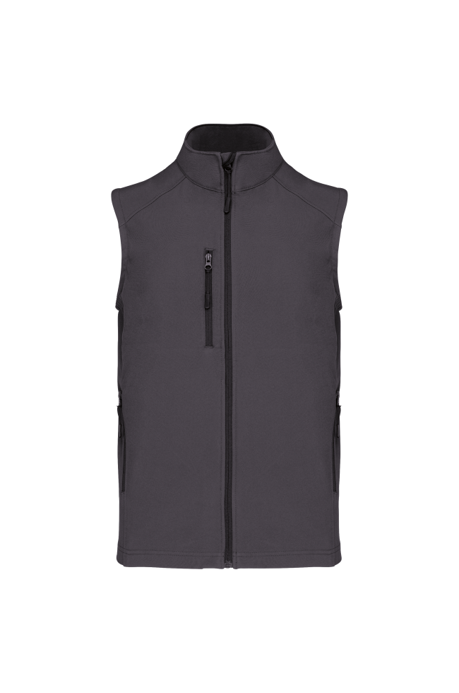 Bodywarmer softshell sans manches homme personnalisable