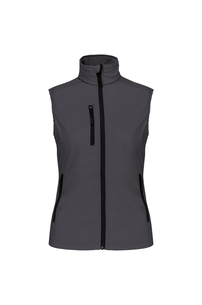 Bodywarmer softshell sans manches femme personnalisable
