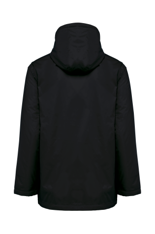 Veste à capuche avec doublure en micropolaire noir
