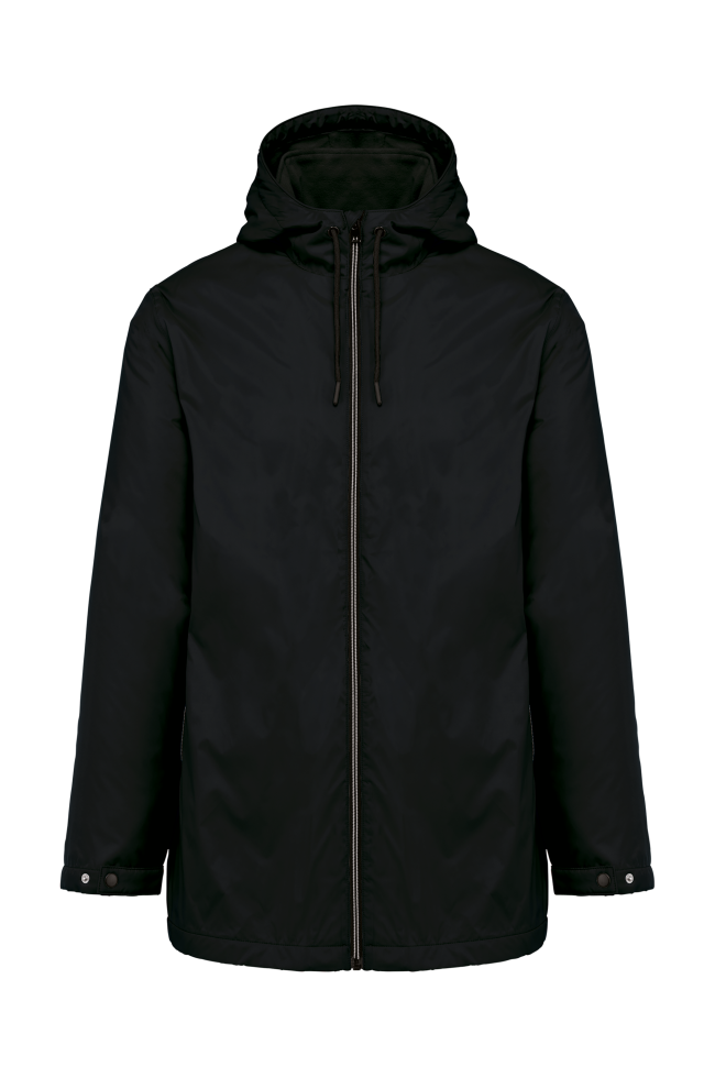 Veste à capuche avec doublure en micropolaire noir