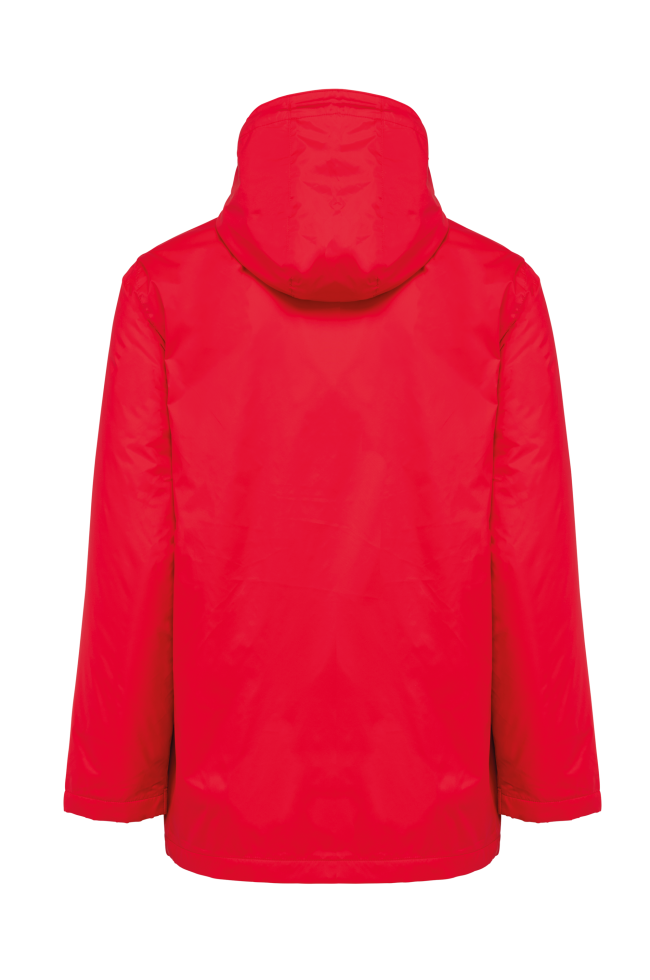 Veste à capuche avec doublure en micropolaire rouge