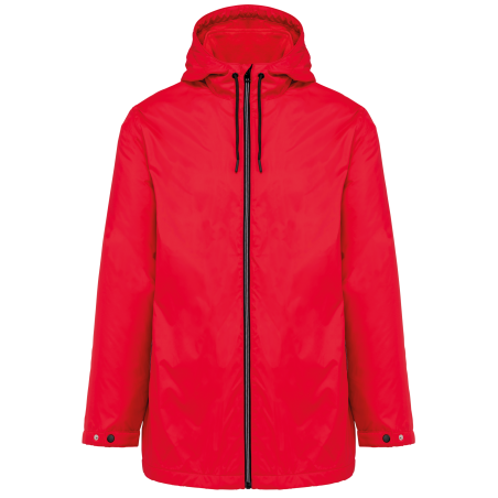 Veste à capuche avec doublure en micropolaire rouge