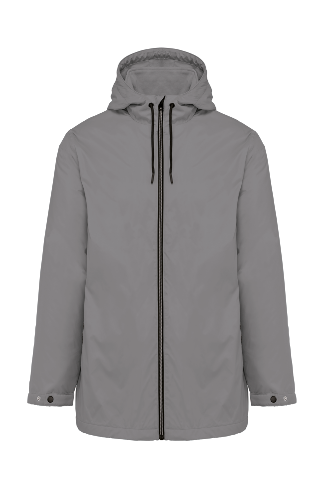 Veste à capuche avec doublure en micropolaire gris