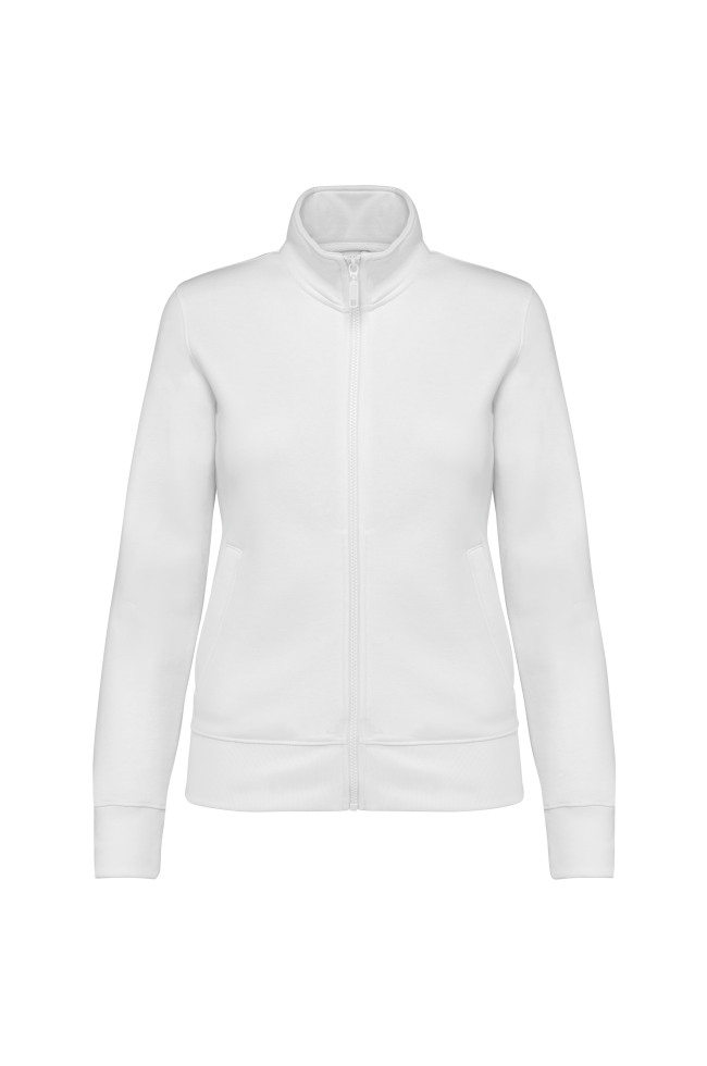 Veste molleton gratté femme blanche