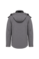Veste softshell à capuche amovible homme gris