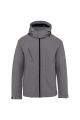Veste softshell à capuche amovible homme gris