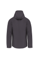 Veste softshell à capuche amovible homme personnalisable gris foncé