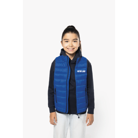 Doudoune légère sans manches enfant personnalisable
