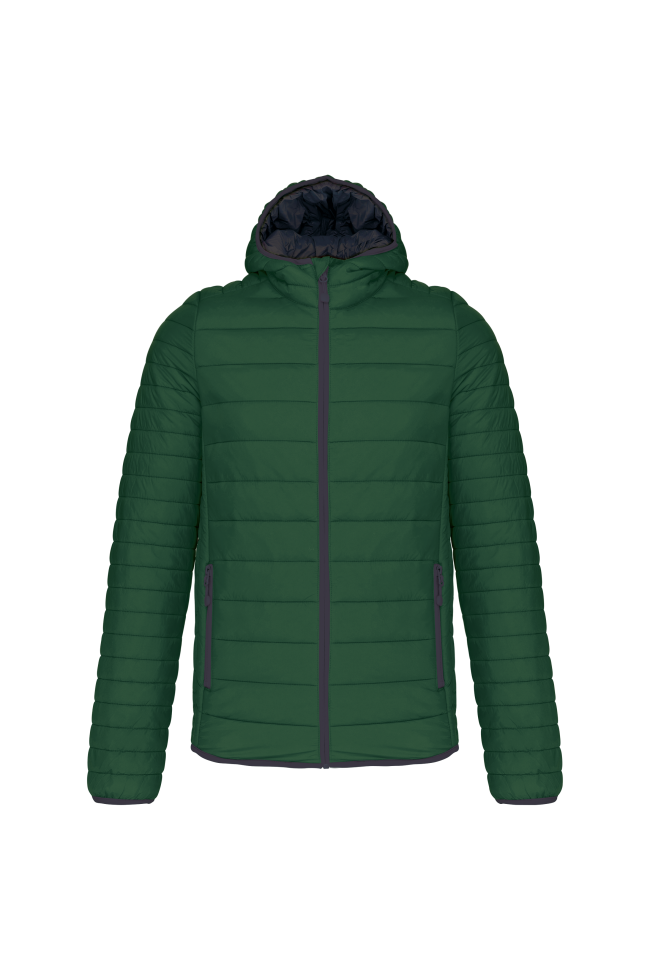 Doudoune légère capuche homme vert
