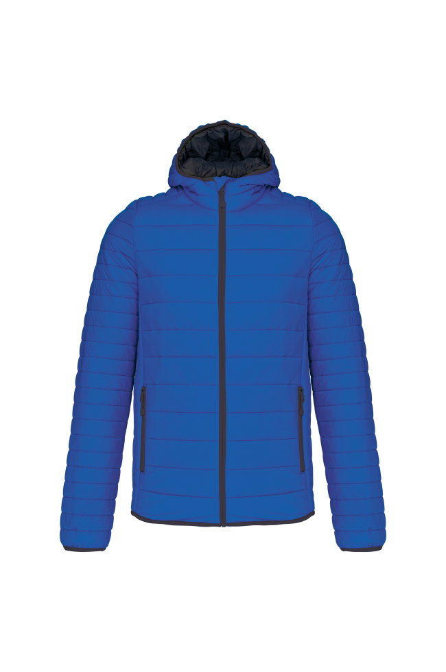 Doudoune légère capuche homme bleu