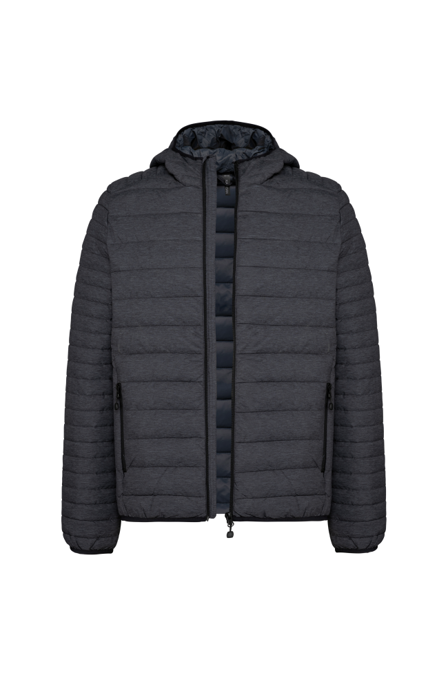 Doudoune légère capuche homme gris fonce