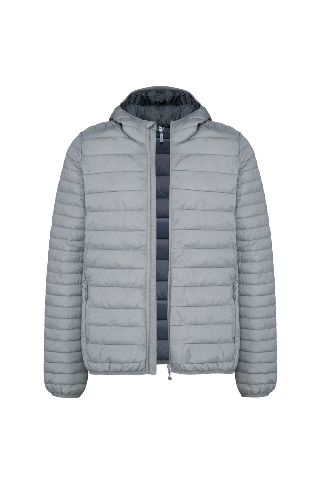 Doudoune légère capuche homme gris