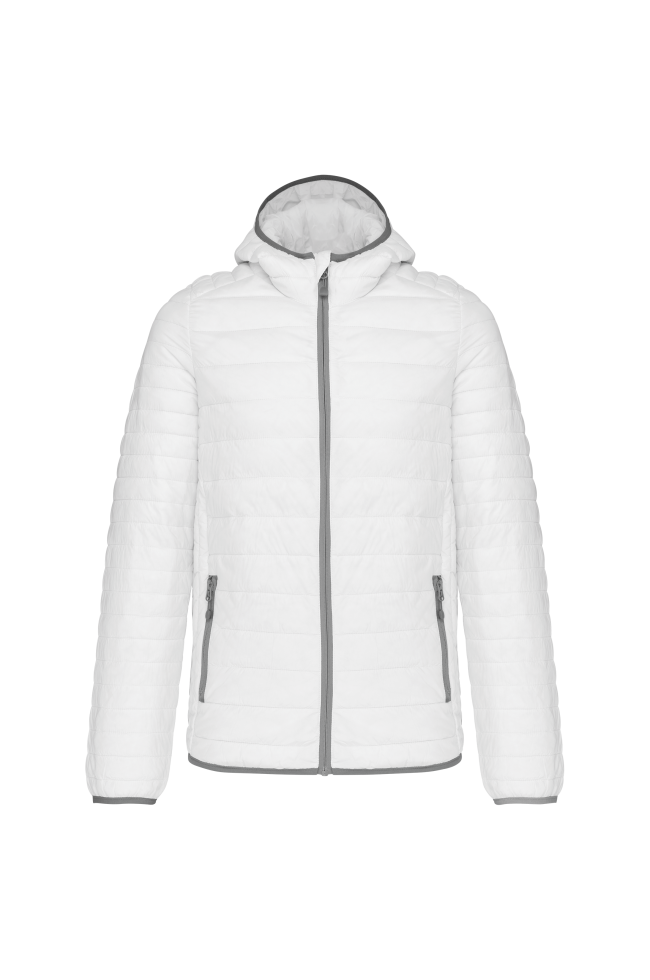 Doudoune légère capuche homme blanche