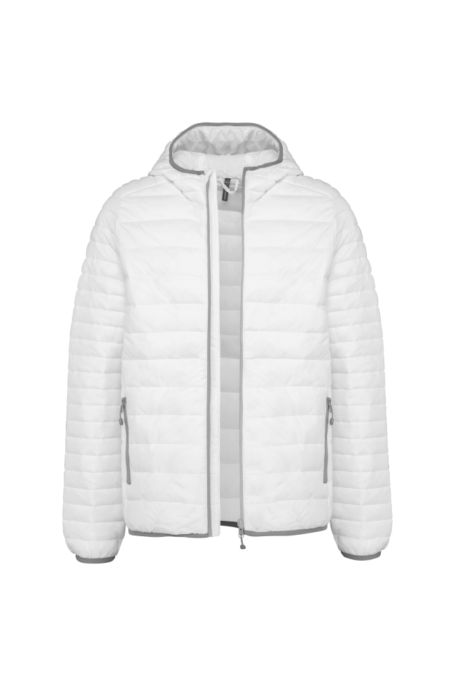 Doudoune légère capuche homme blanche